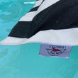 Load image into Gallery viewer, Black Stripe Pool Floater - Floating Bean Bag