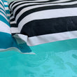 Load image into Gallery viewer, Black Stripe Pool Floater - Floating Bean Bag