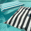 Load image into Gallery viewer, Black Stripe Pool Floater - Floating Bean Bag