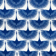 Load image into Gallery viewer, Blue crane outdoor cushion with pink piping