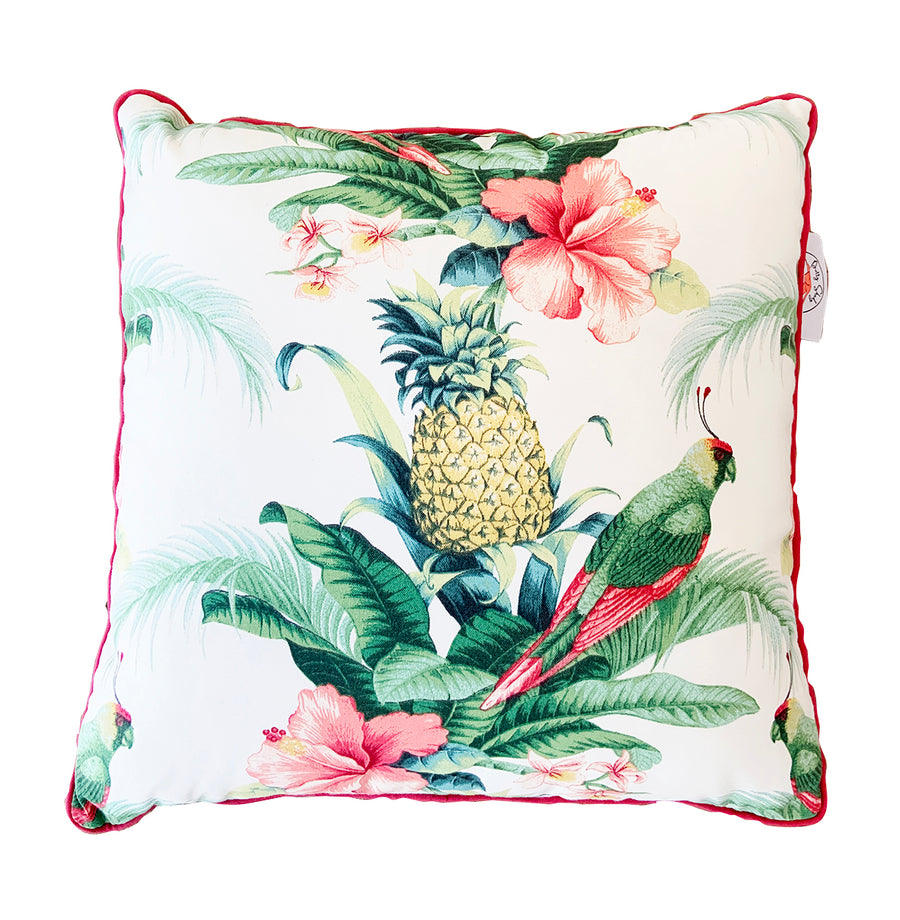 Birds of Paradise Ivory Cushion