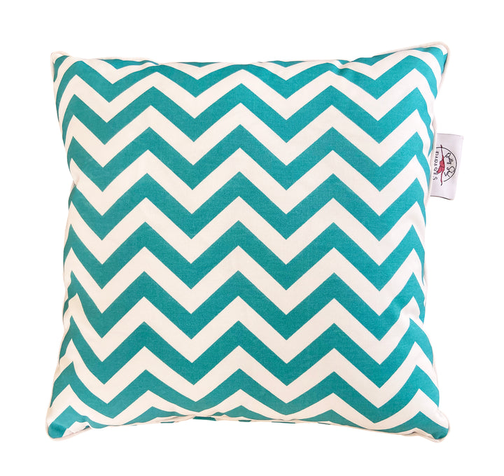 acqua blue chevron indoor outdoor cushion