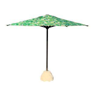 coastal palm garden umbrella with concrete base