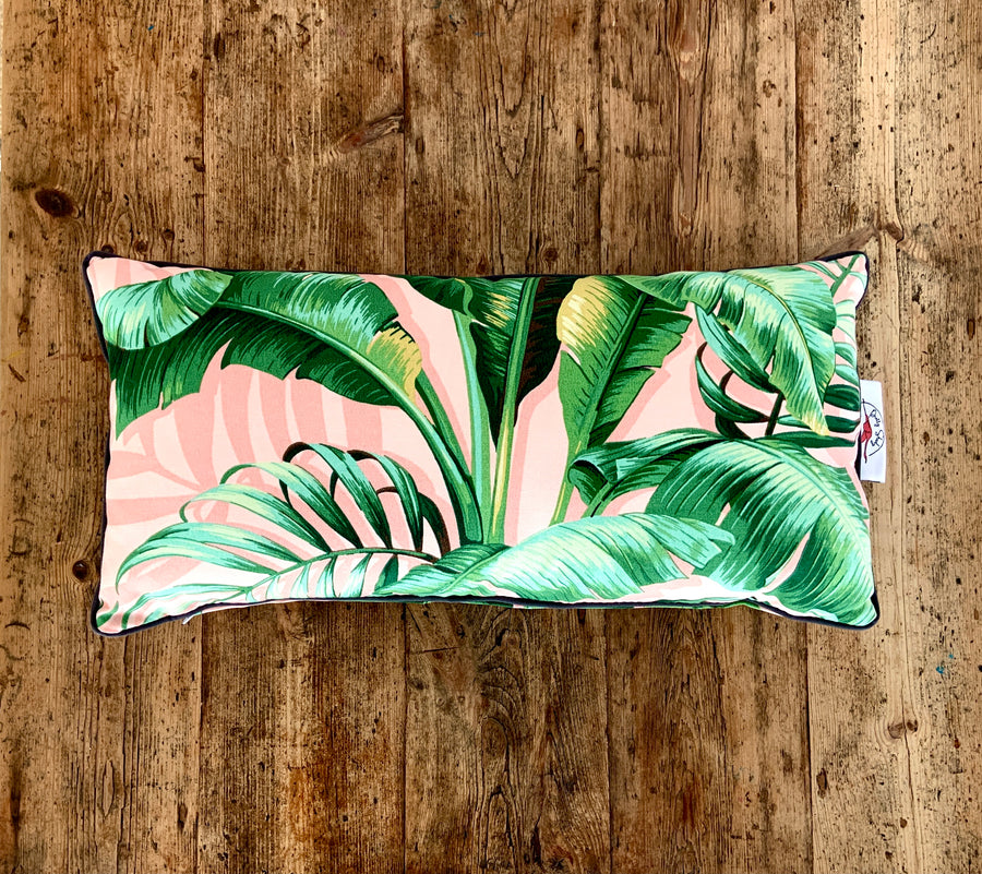 Pink Palmiers Lumbar Cushion
